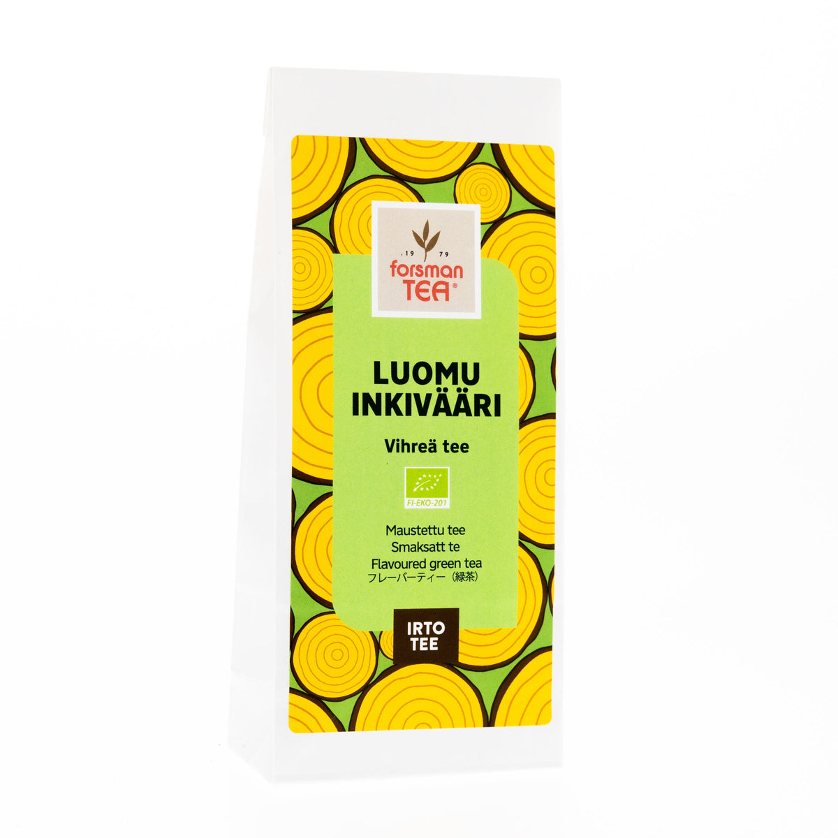 Luomu inkivääri 60g Vihreä tee Forsman Tee
