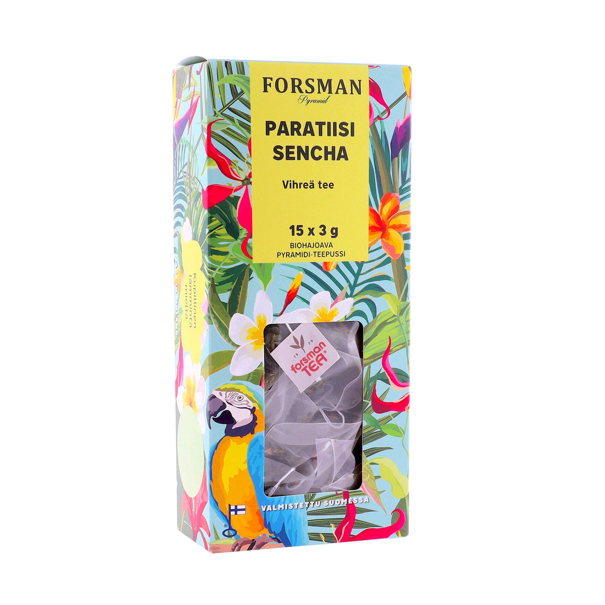 Paratiisi Sencha-pyramiditee Vihreä tee Forsman Tee