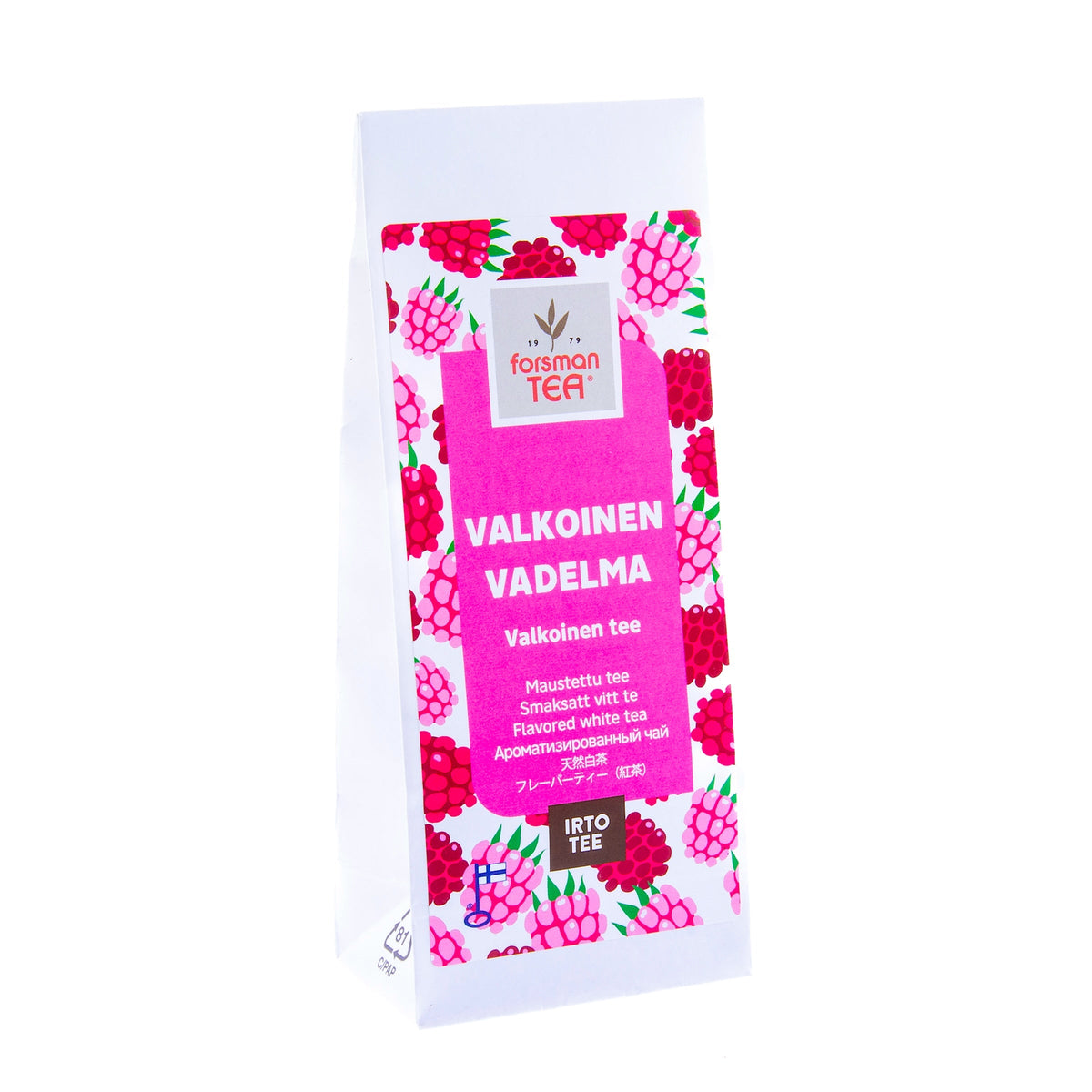 Valkoinen Vadelma Valkoinen tee 30 g Valkoinen tee Forsman Tee